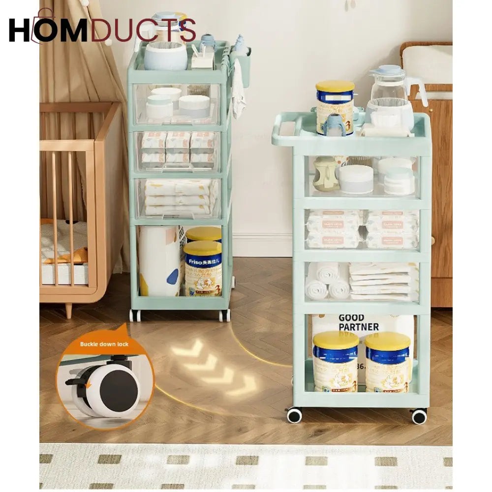 Multi Drawer Baby Supplies And Multipurpose Trolley