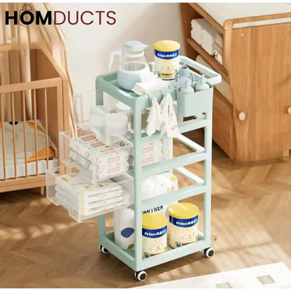Multi Drawer Baby Supplies And Multipurpose Trolley