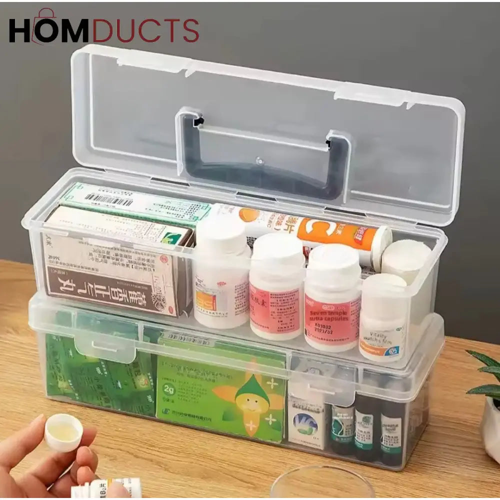 Multi-Purpose Storage Box with Handle – 6 Removable Compartments for Spices, Cables, Crafts & More