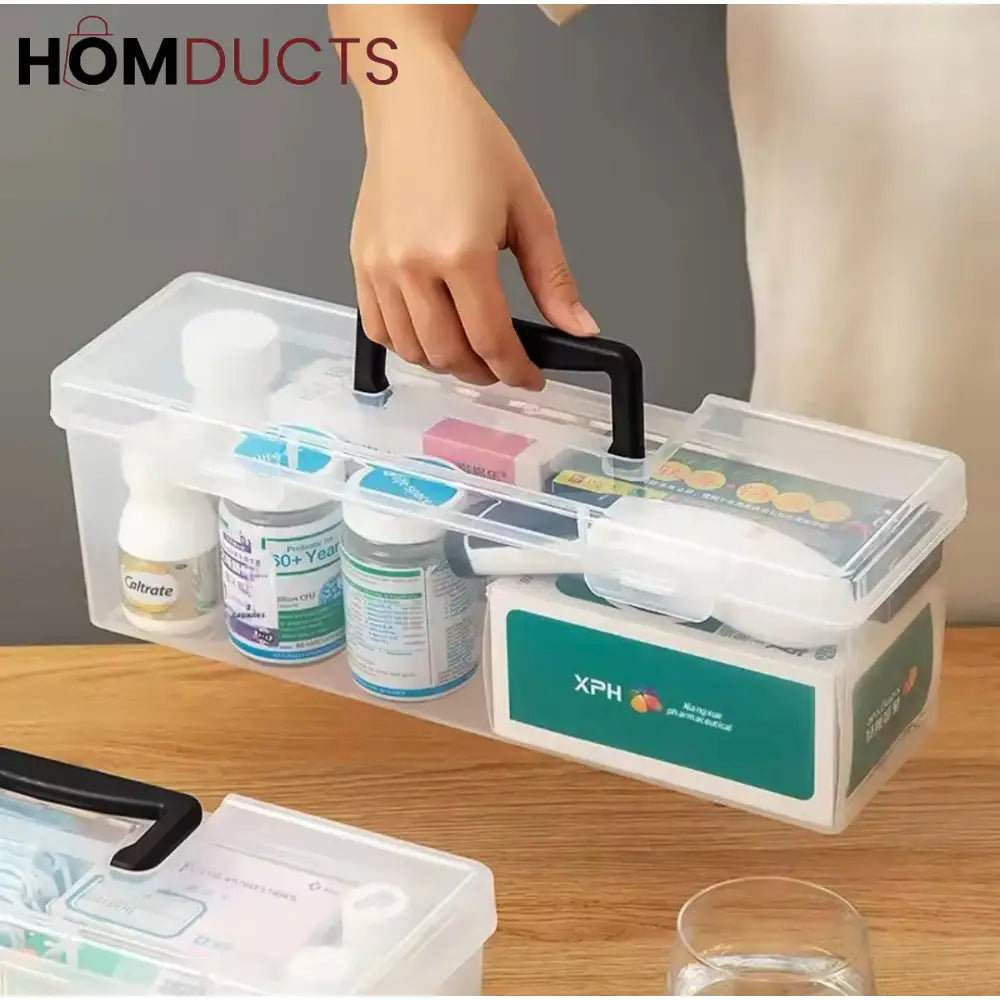 Multi-Purpose Storage Box with Handle – 6 Removable Compartments for Spices, Cables, Crafts & More