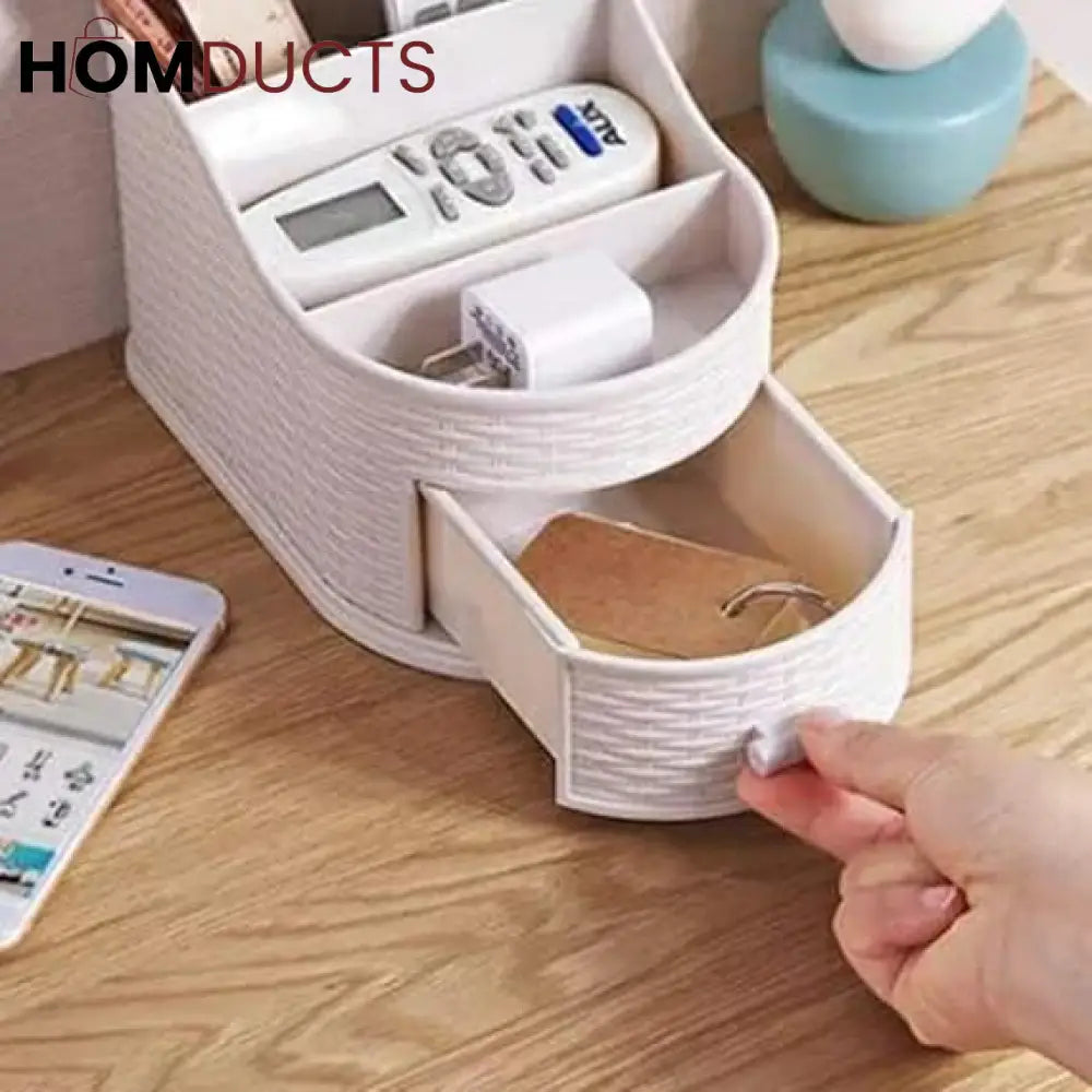 Multifunctional Desktop Storage Box & Organizer: Cosmetic, Makeup Brush, Home Office, Bathroom