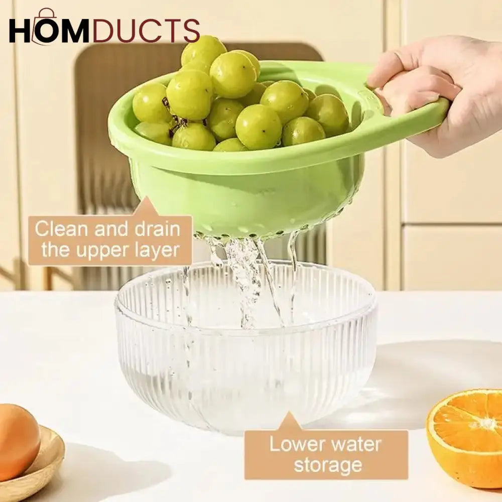 Multifunctional Double Layer Drain Bowl