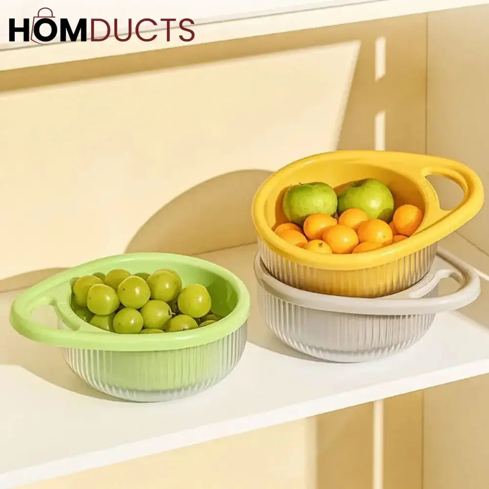Multifunctional Double Layer Drain Bowl
