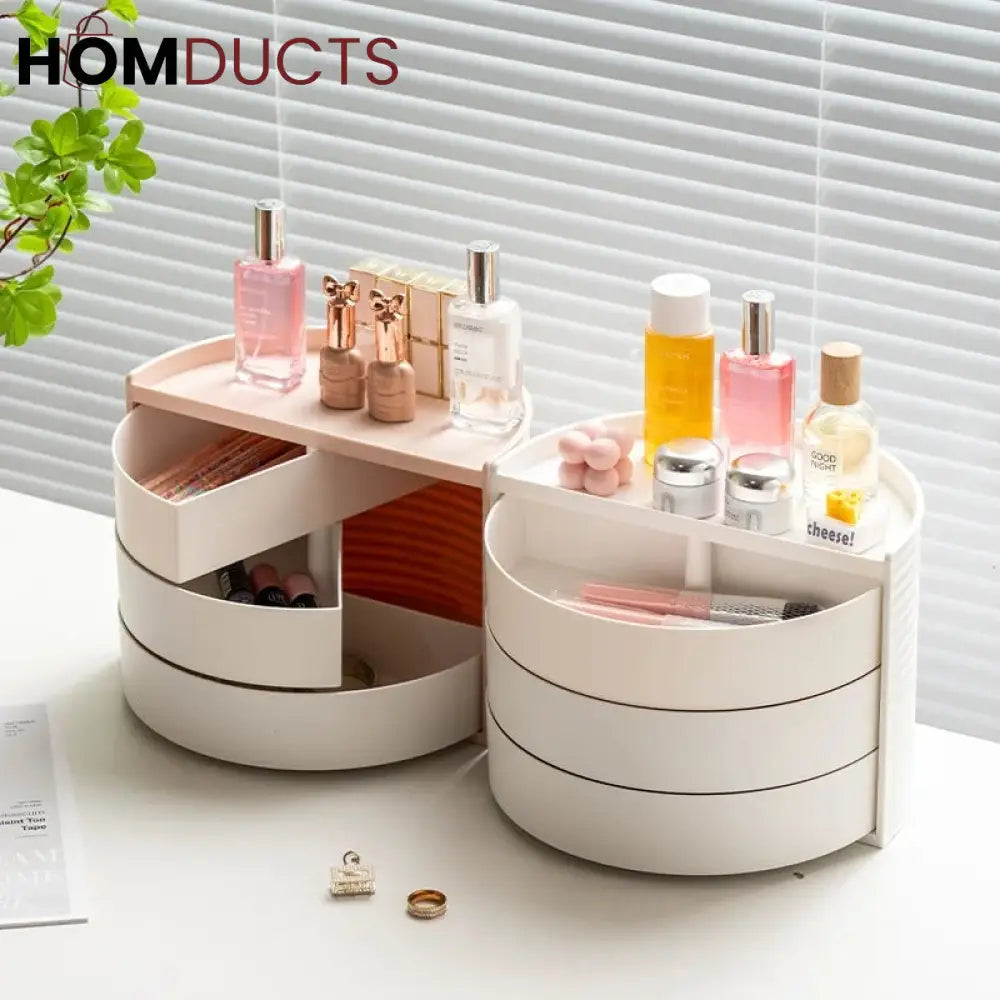 Multifunctional Rotatable Dressing Table Organizer