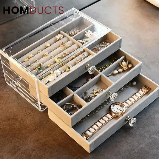 Multilayer Plush Jewelery Organizer