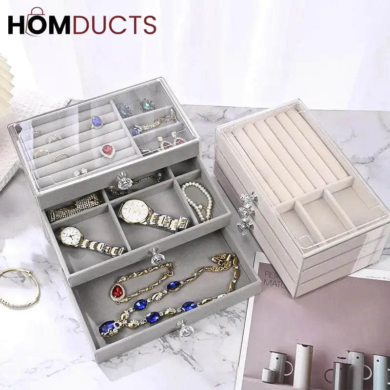 Multilayer Plush Jewelery Organizer