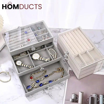 Multilayer Plush Jewelery Organizer