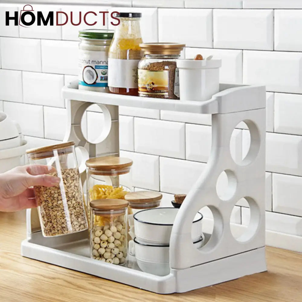 Multipurpose 2 Layer Kitchen Storage Rack