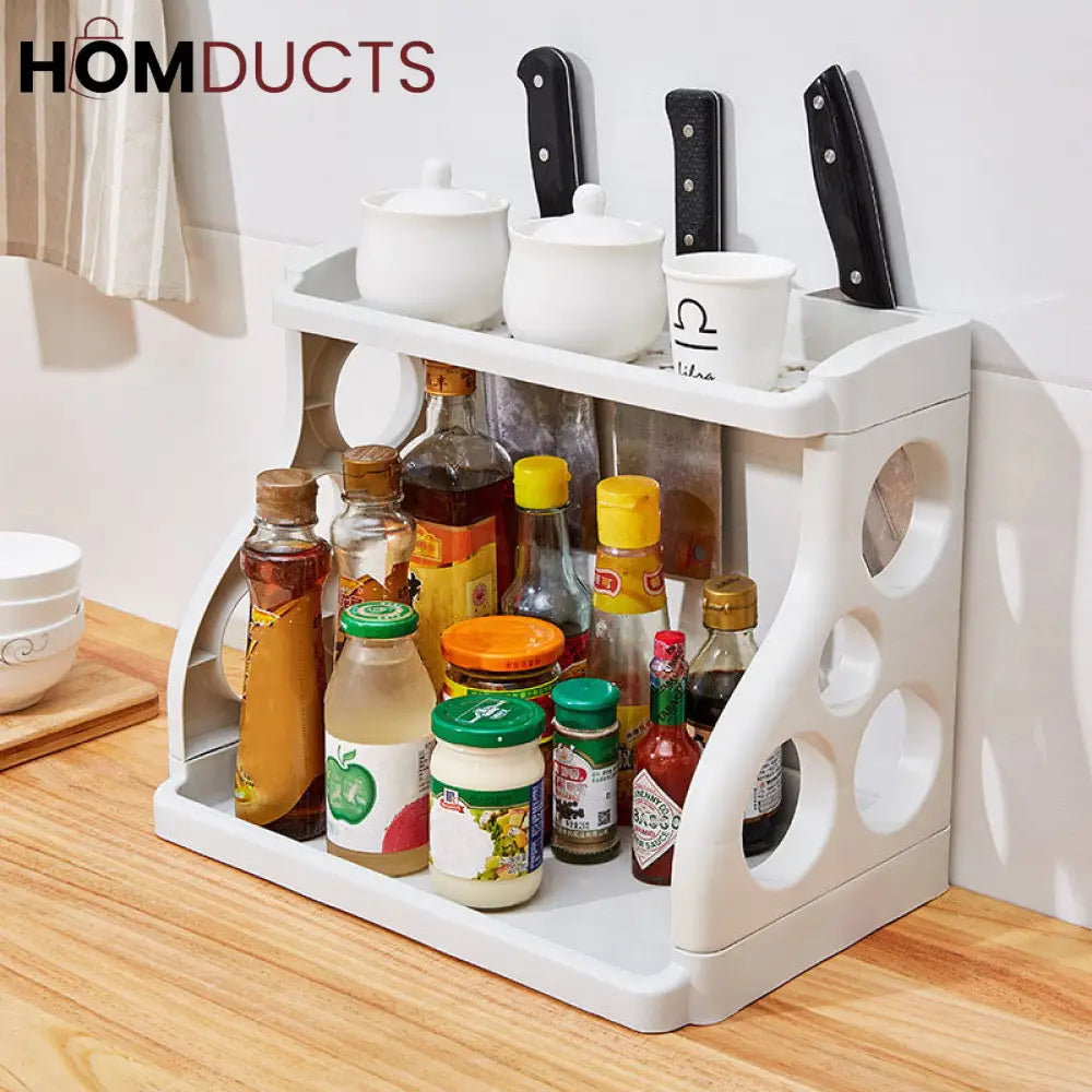 Multipurpose 2 Layer Kitchen Storage Rack