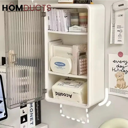 Multipurpose Bathroom Wall Cabinet With Tissue Holder