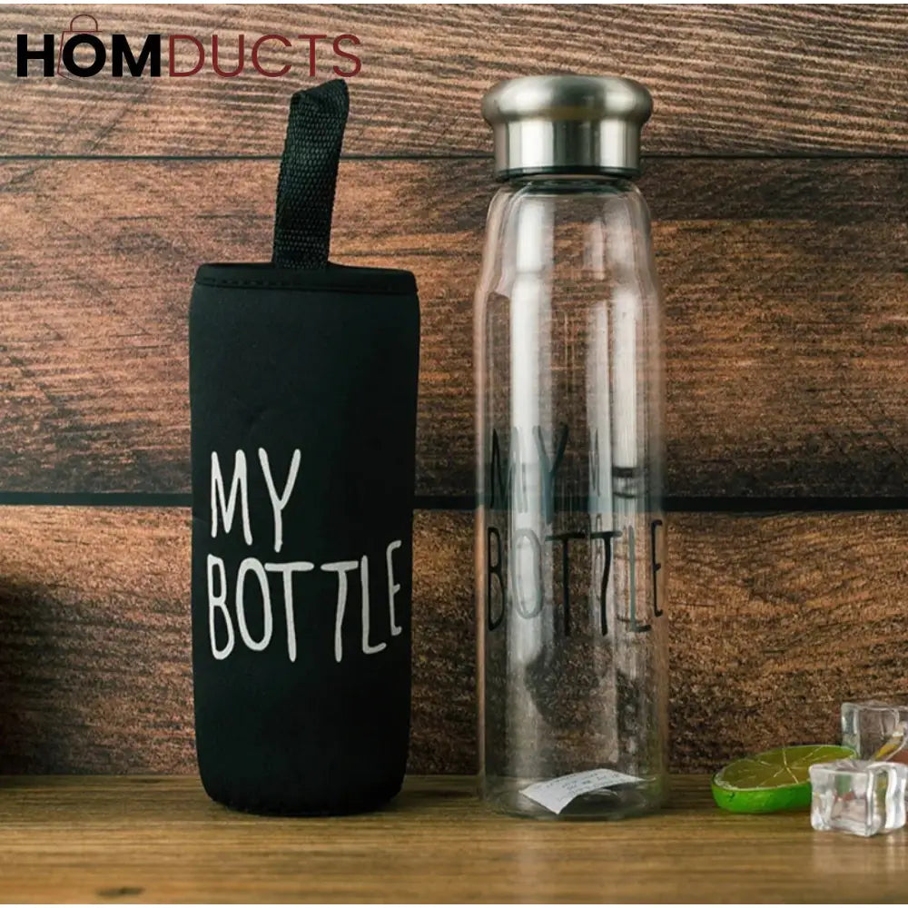 My Bottle Glass Water Bottle With Cover