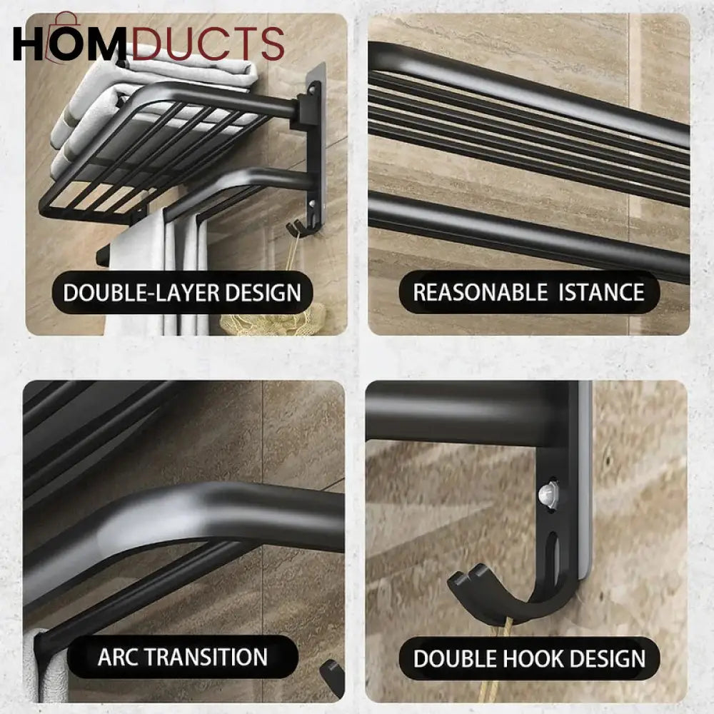 No Drilling Movable Towel Rack