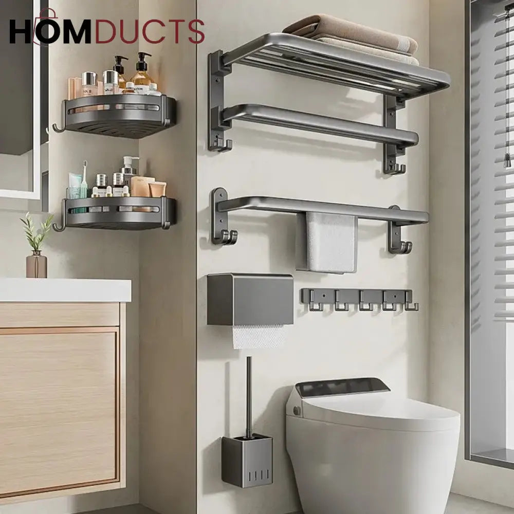 No Drilling Movable Towel Rack