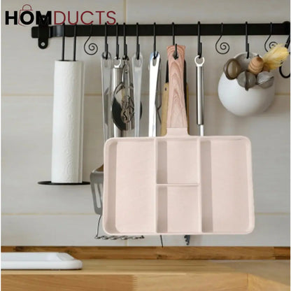Non-Stick 4 Section Divided Grill Frying Pan – Multi Compartment Skillet for Cooking Meat, Dumplings & Vegetables