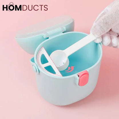 Pastel Baby Formula Dispenser with Scoop – Airtight & Portable Milk Powder Container