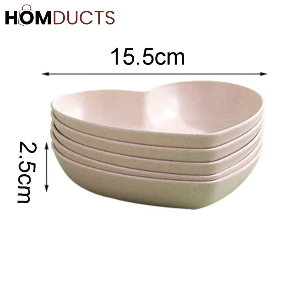 Pastel Heart-Shaped Bowl Set – Premium Luxury Dining & Serveware