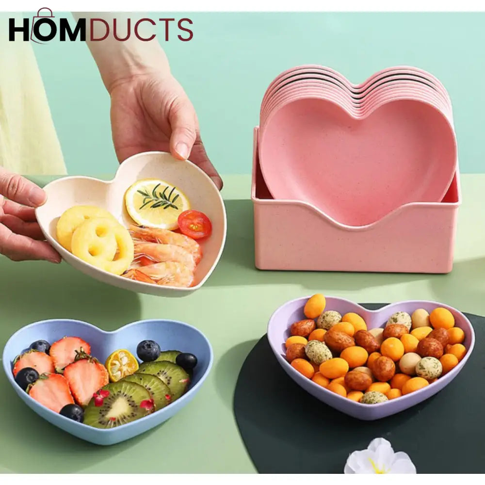 Pastel Heart-Shaped Bowl Set – Premium Luxury Dining & Serveware