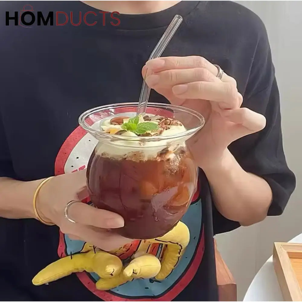 Personalized Glass Bubble Tea Cup - Heat Resistant, Perfect for Parties & Everyday Use