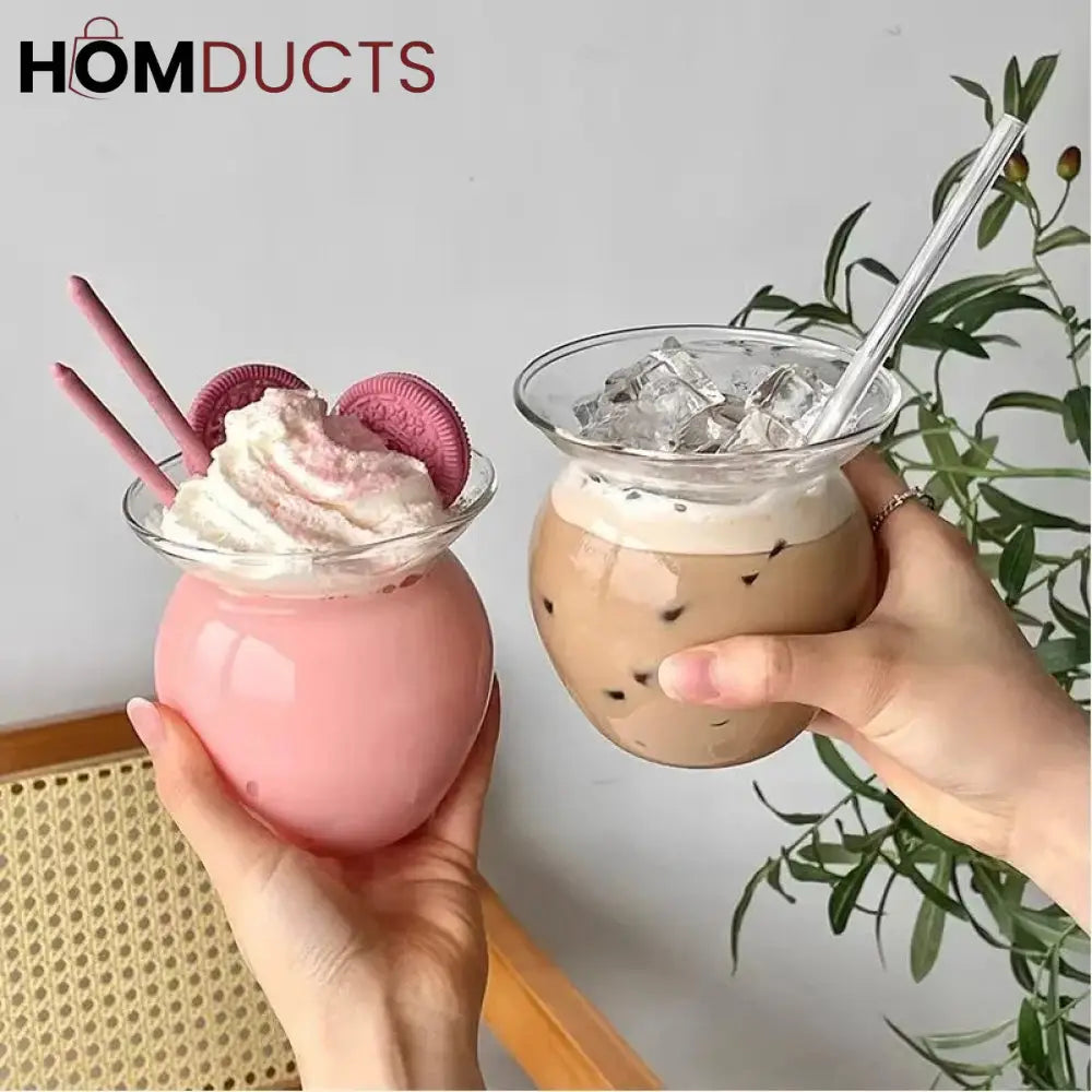 Personalized Glass Bubble Tea Cup - Heat Resistant, Perfect for Parties & Everyday Use