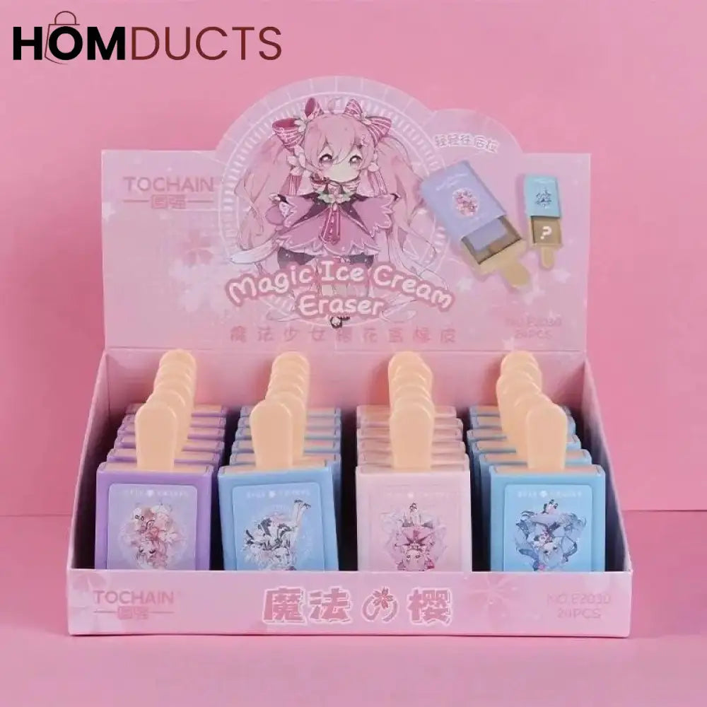 Popsicle Shape Eraser Set
