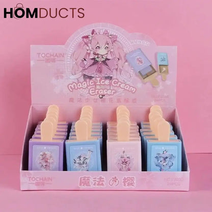 Popsicle Shape Eraser Set