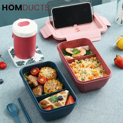 Portable Lunch Box With Spoon