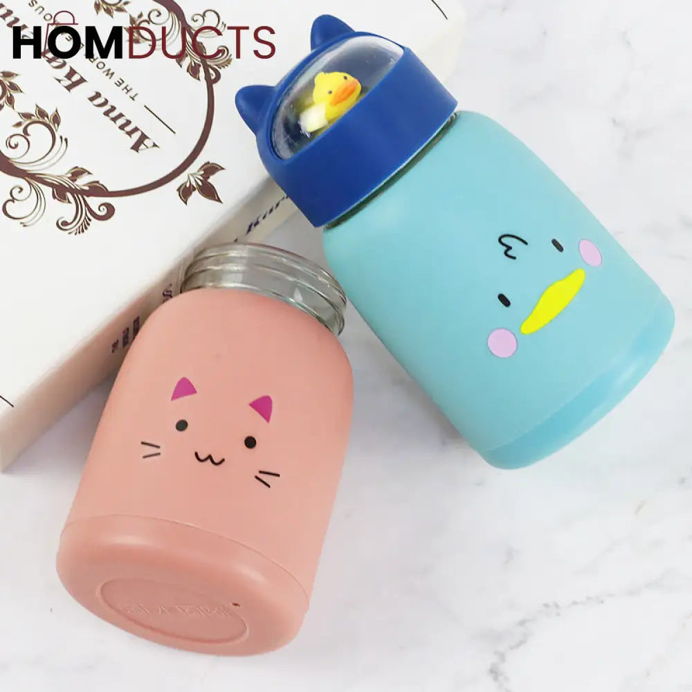 Portable Mini Thermos Glass Cup