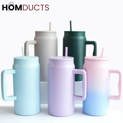 Portable Stainless Steel Large Capacity Vaccum Cup With Handle