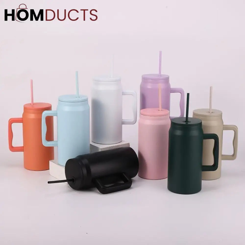 Portable Stainless Steel Large Capacity Vaccum Cup With Handle