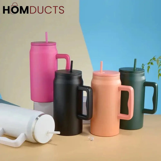 Portable Stainless Steel Large Capacity Vaccum Cup With Handle