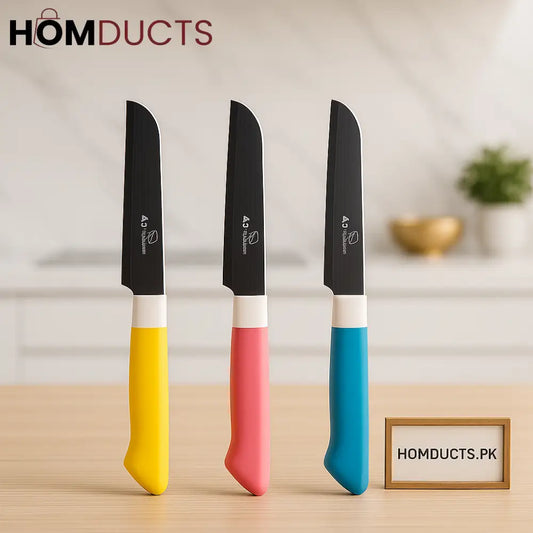 Premium 4.5-Inch Multipurpose Kitchen Knife – Single Piece with Vibrant Handle