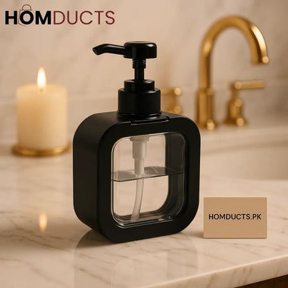 Premium Square Liquid Soap Dispenser – Modern Refillable Pump Bottle