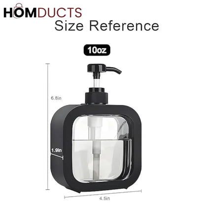 Premium Square Liquid Soap Dispenser – Modern Refillable Pump Bottle