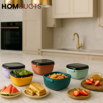 Premium ColorPop Food Storage Container Set – Leakproof, BPA-Free, Microwave Safe (700ml) (1pc)