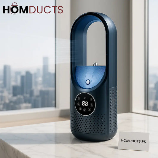 Premium Desktop Bladeless Fan with Humidifier & Air Purification | 6-Speed Cooling