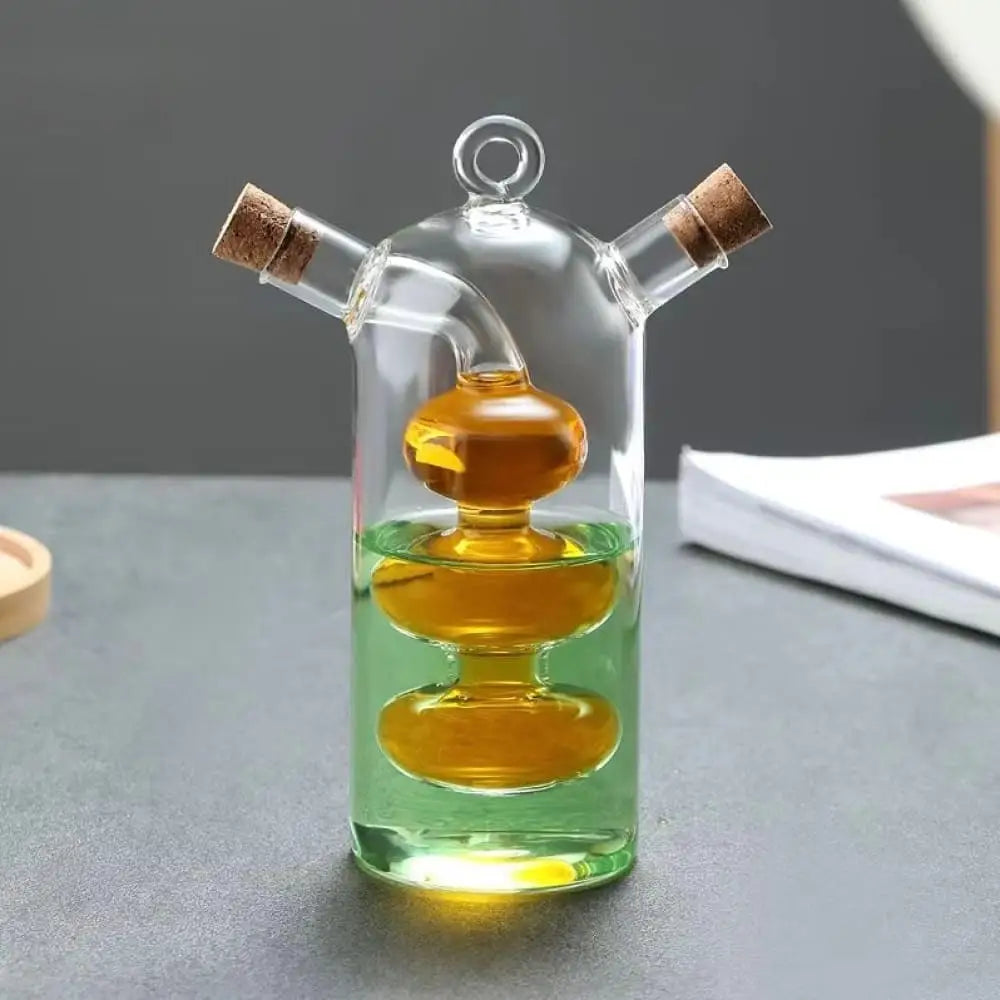Premium Glass Oil & Vinegar Dispenser Bottle - Stylish Kitchen Storage