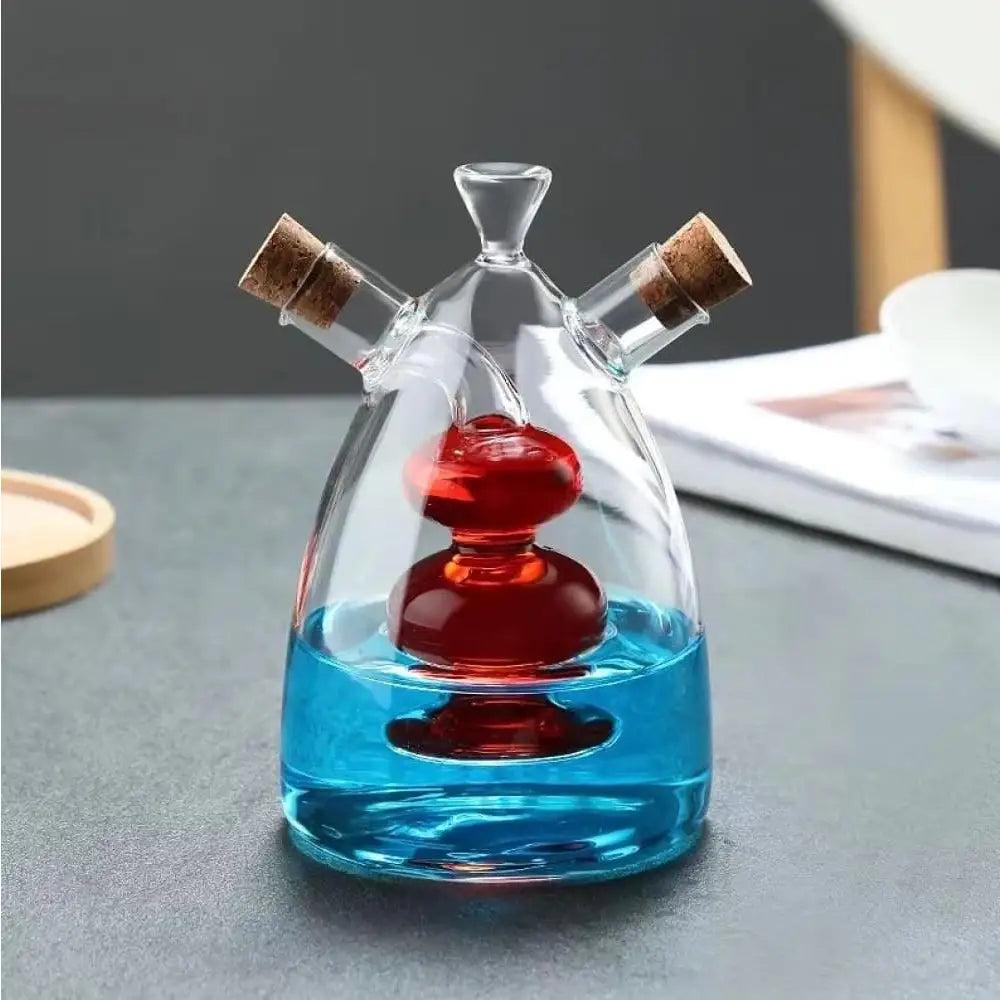Premium Glass Oil & Vinegar Dispenser Bottle - Stylish Kitchen Storage