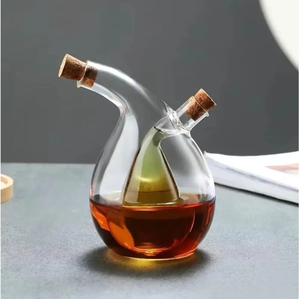 Premium Glass Oil & Vinegar Dispenser Bottle - Stylish Kitchen Storage