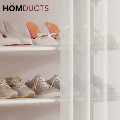 Premium Multi-Layer Shoe Rack with Dust Cover – Elegant Storage Organizer