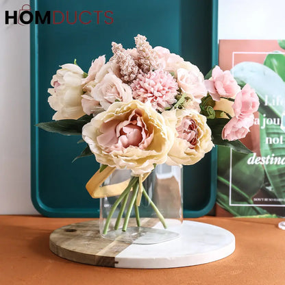 Premium Pyrex Square Glass Bucket with Bamboo Handle - Multi-Purpose Ice Bucket, Flower Vase, or Utensil Holder