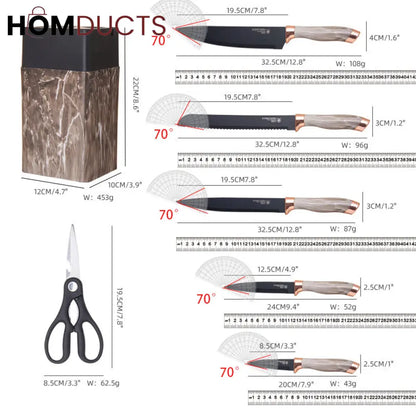 Premium Quality Knife Set With Knife Sharpener