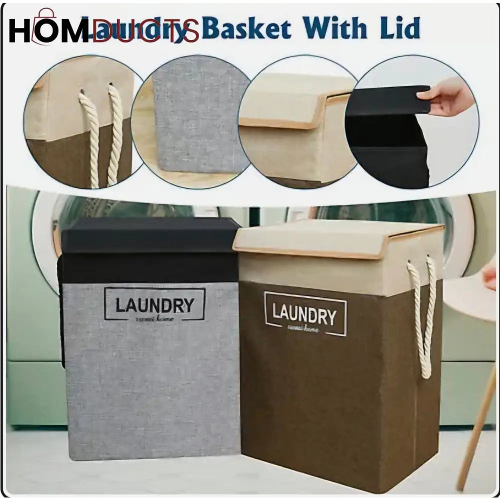 Premium Quality Laundry Basket With Lid