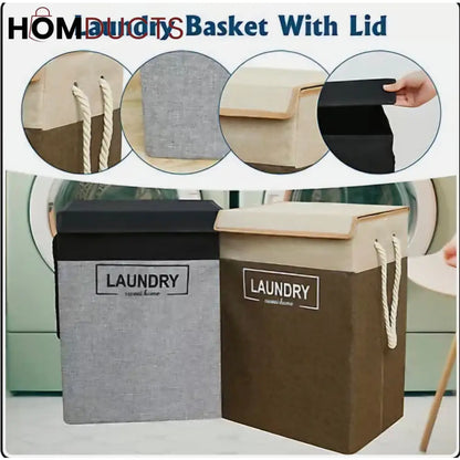 Premium Quality Laundry Basket With Lid