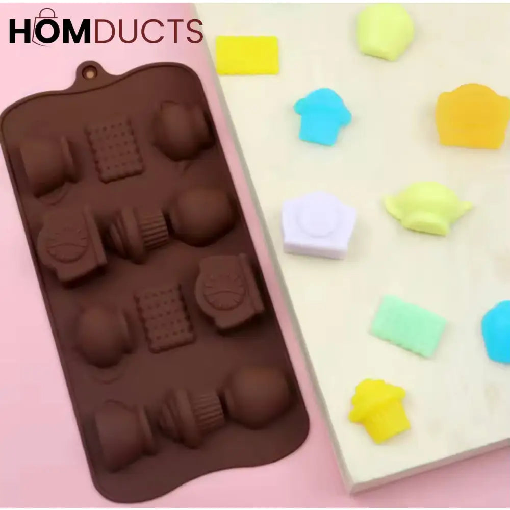 Premium Silicone Chocolate & Candy Mold - Flexible Non-Stick Fondant & Cake Bar Mould