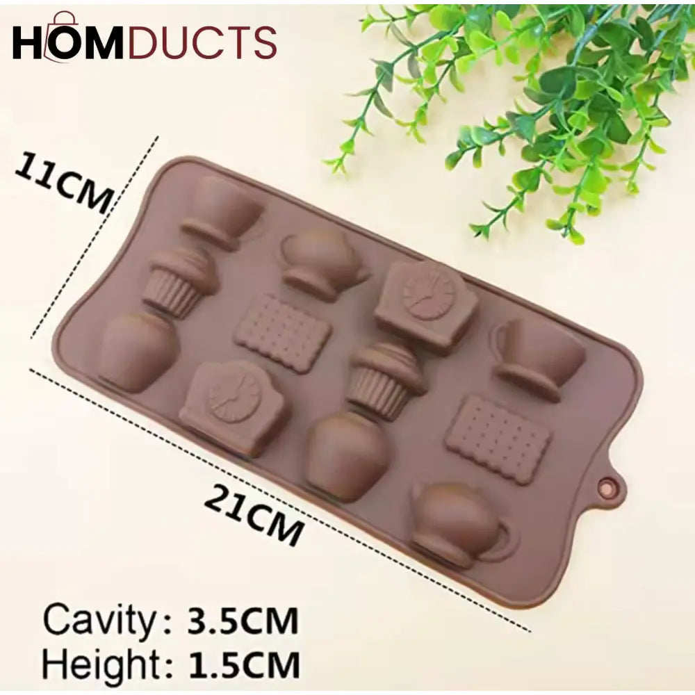Premium Silicone Chocolate & Candy Mold - Flexible Non-Stick Fondant & Cake Bar Mould