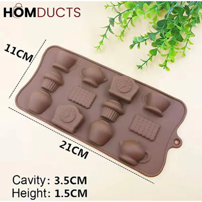 Premium Silicone Chocolate & Candy Mold - Flexible Non-Stick Fondant & Cake Bar Mould