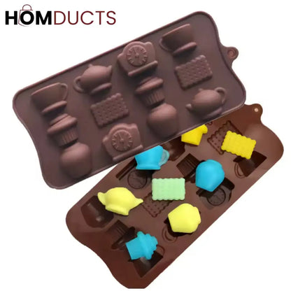 Premium Silicone Chocolate & Candy Mold - Flexible Non-Stick Fondant & Cake Bar Mould