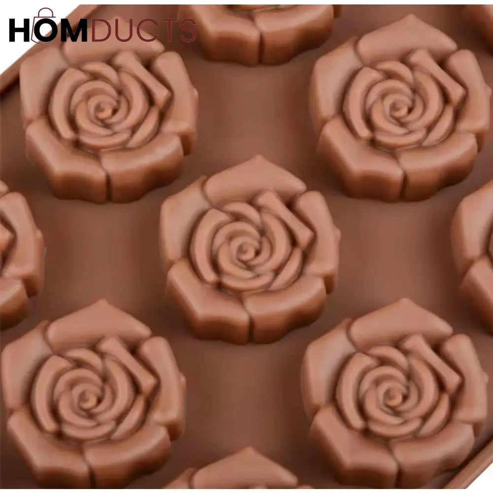 Premium Silicone Rose Flower Chocolate Mold - Versatile Cake Tool