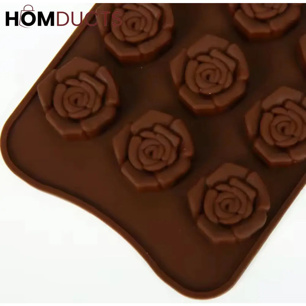 Premium Silicone Rose Flower Chocolate Mold - Versatile Cake Tool