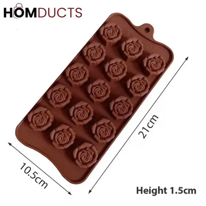Premium Silicone Rose Flower Chocolate Mold - Versatile Cake Tool